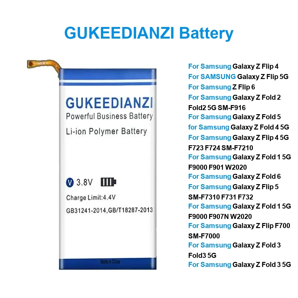 Battery EB-BF956ABY+EB-BF957ABY EB-BF916ABY+EB-BF917ABY EB-BF900ABA For Samsung Galaxy z Flip F700 5 4 6 Fold 1 2 3 5 5G 2020