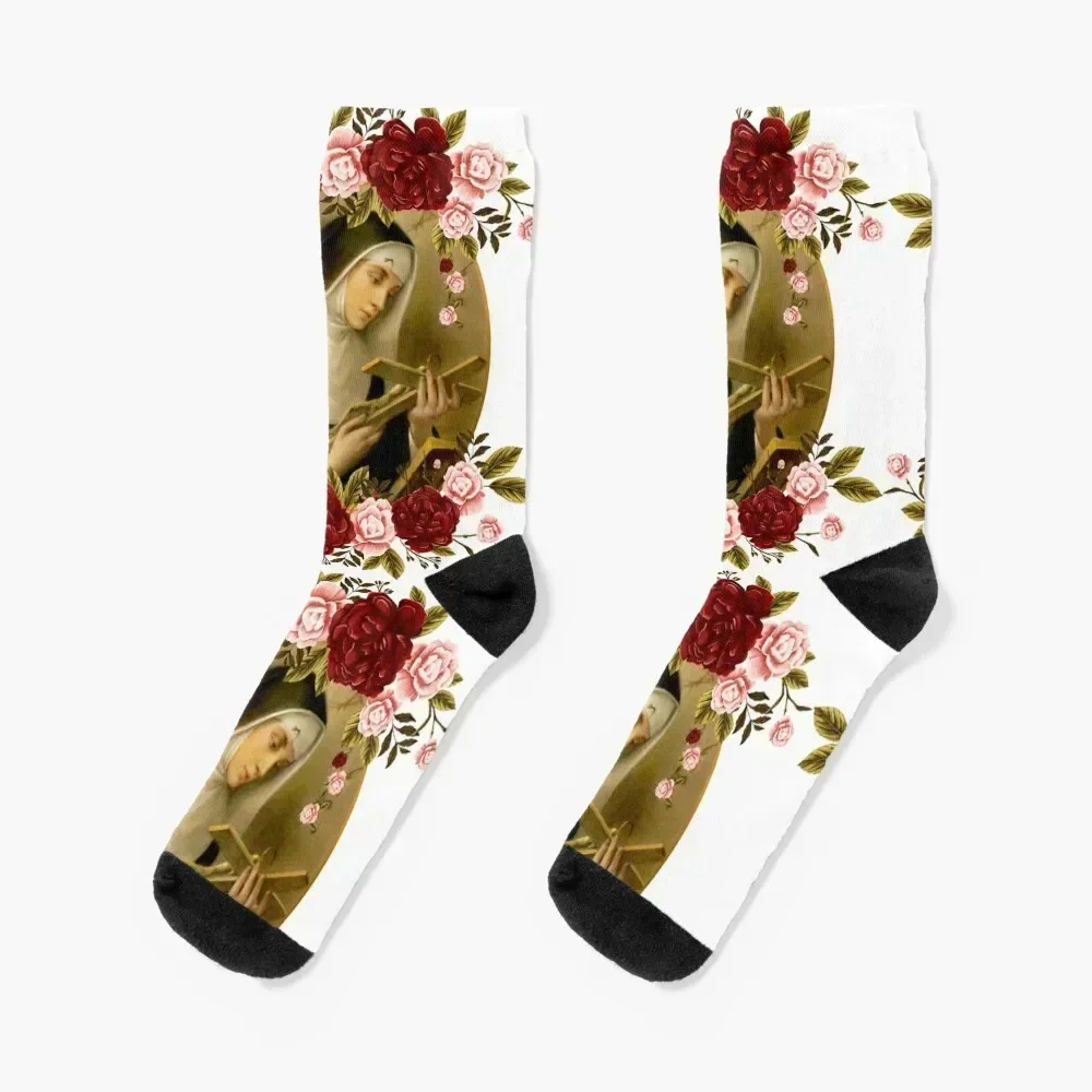 

St. Rita of Cascia Socks Stockings compression floor luxe soccer anti-slip Socks Girl Men's