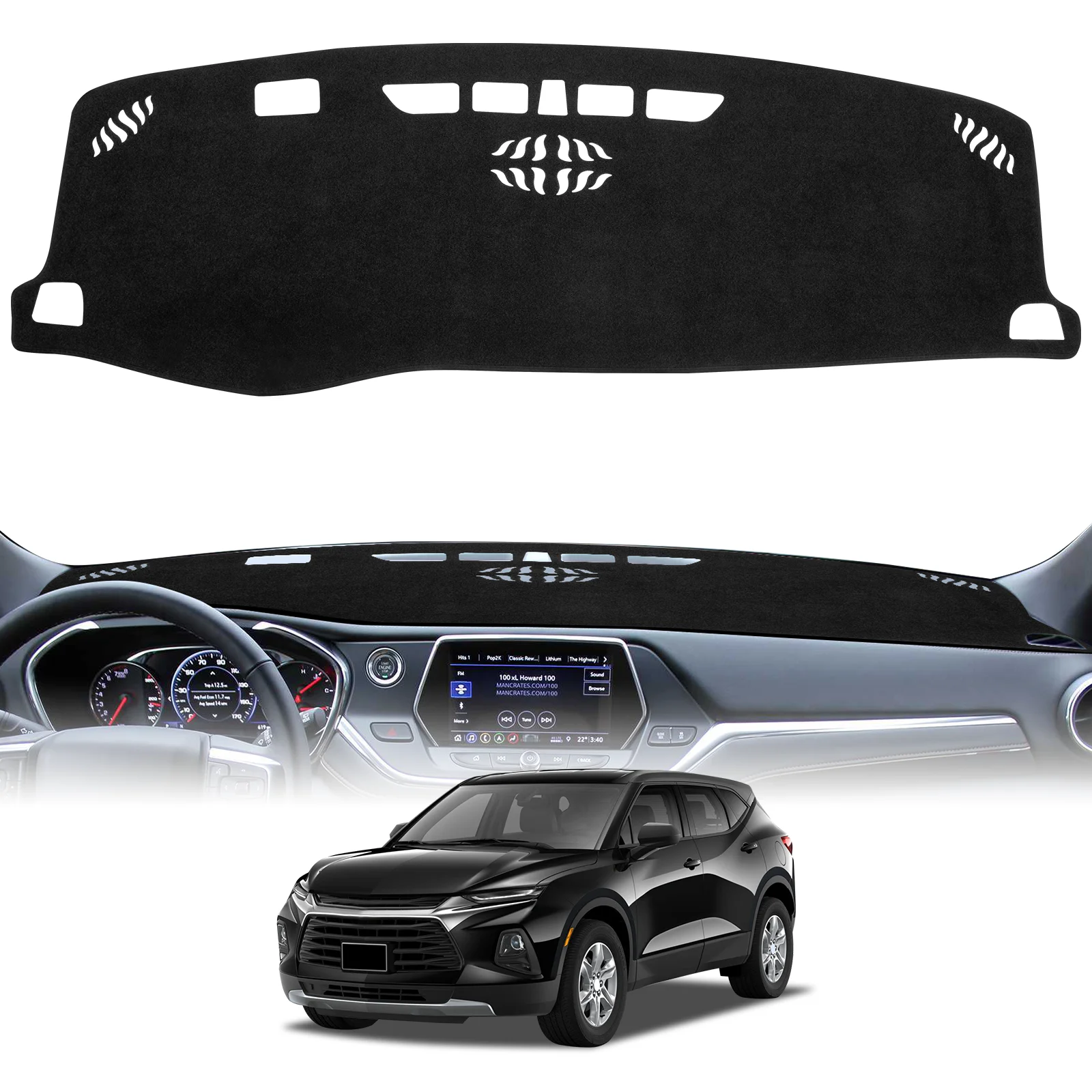 

Dashboard Cover Mat for Chevy/Chevrolet Blazer 2019-2026 Accessories Dash Cover Mat Sunshade Glare UV Rays Protector Interior