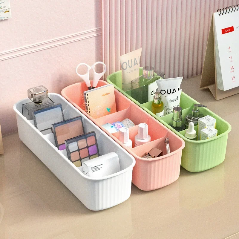 1PC Sundries Storage Box Storage Container Stackable Underwear Socks Organizer Household Five Grid Drawer Divider Box