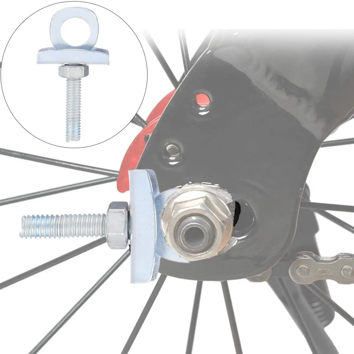 

Bike Chain Adjuster Tensioner Hand Tool Cycling Accessories Single Track Rear Entry Drop Out Steel Material