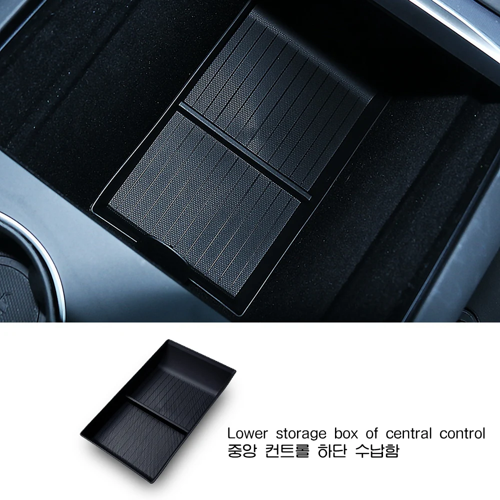 Versteckte magnetische Aufbewahrungsbox für die Armlehne für Tesla Model Y L YL 2026 mit langem Radstand, 6-Sitzer-Konsolen-Organizer-Ablage, Silikonmatte – Detail 6