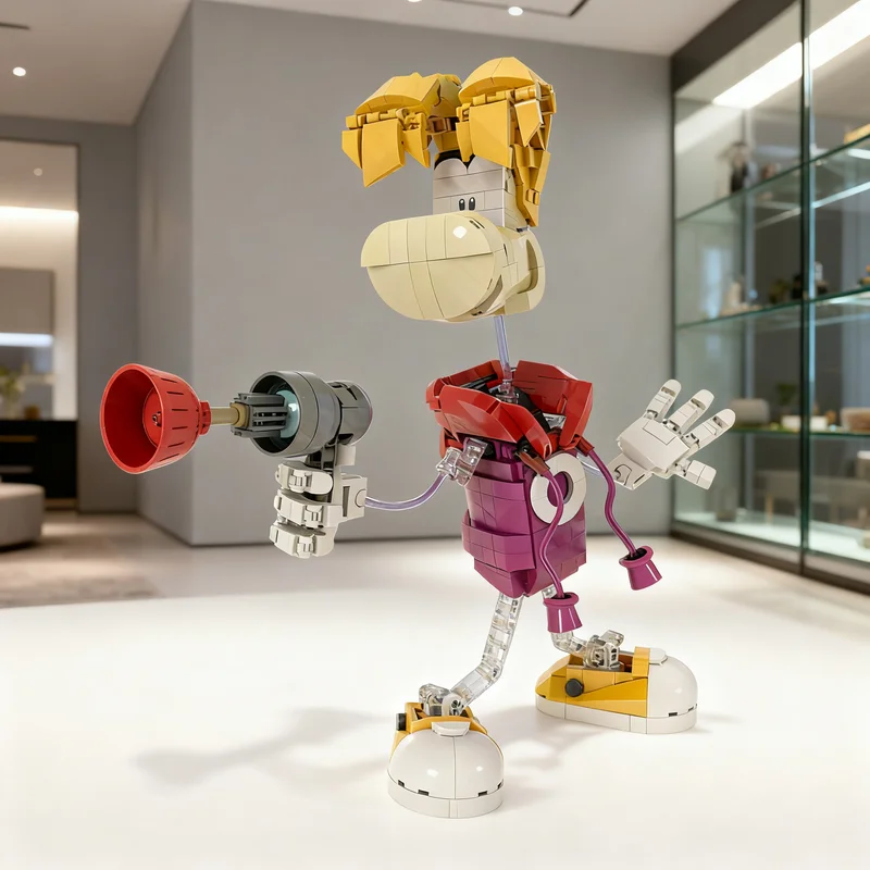 740pcs MOC Rayman Games Model Building Blocks Architecture Craft Creative Education Birthday Assemble Art Collection Brick 3D