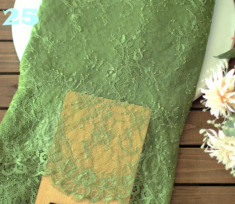 42 Colors Allover Flowers Vine Design Eyelash French Lace Fabric for Dresses 1Piece=1.4x3M