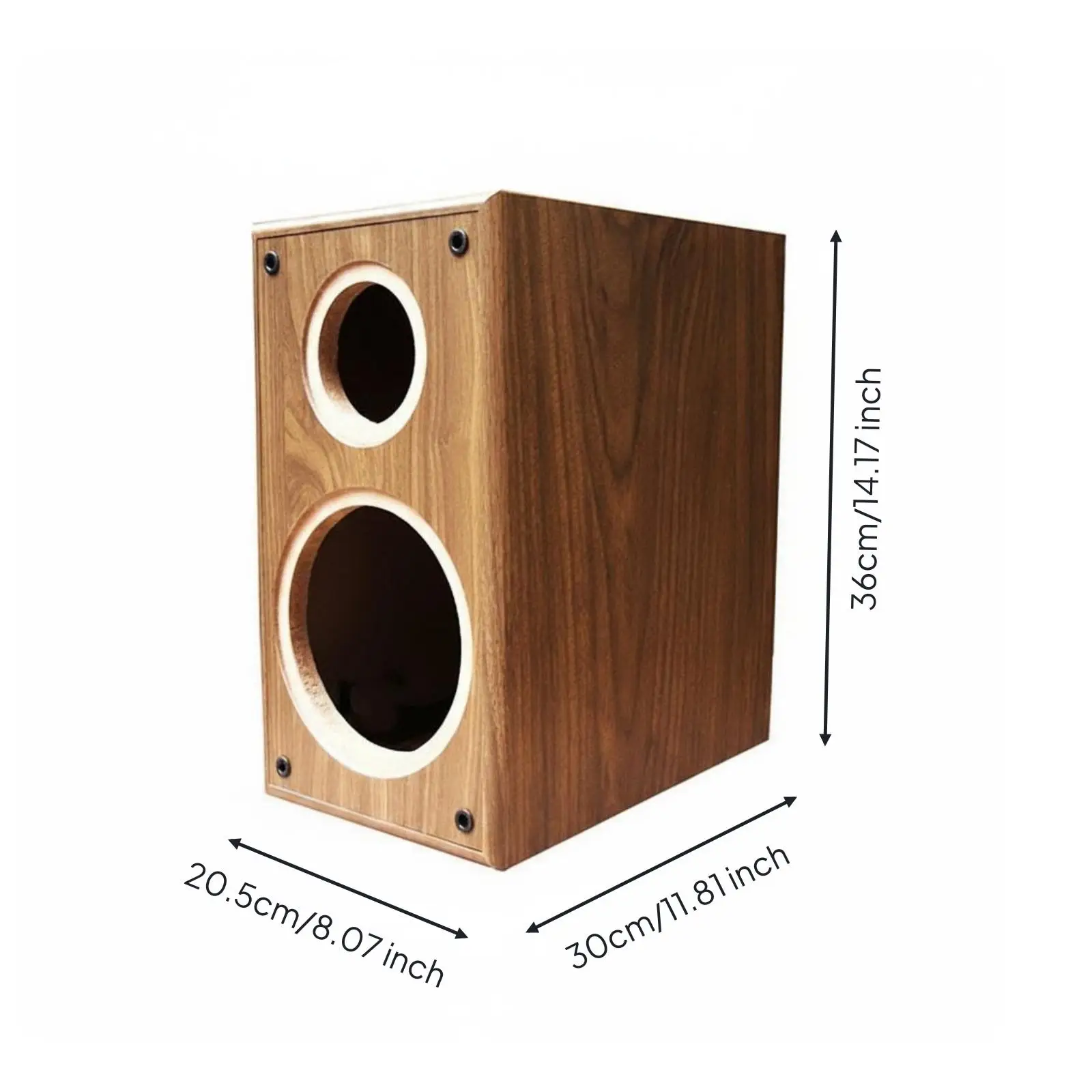 Wooden Audio Cabinet Speaker Box Vented Hifi Enclosure Bookshelf Music Case for Custom Sound System