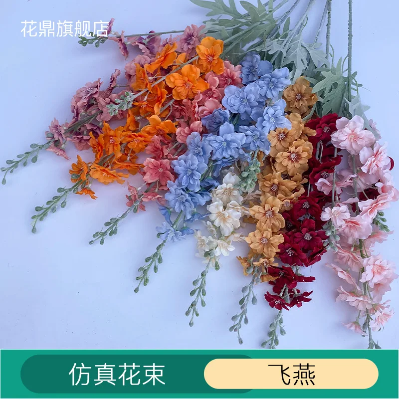 

Wedding simulation 2 forked delphiniums, hyacinths, violets, home decoration, hotel flower arrangement