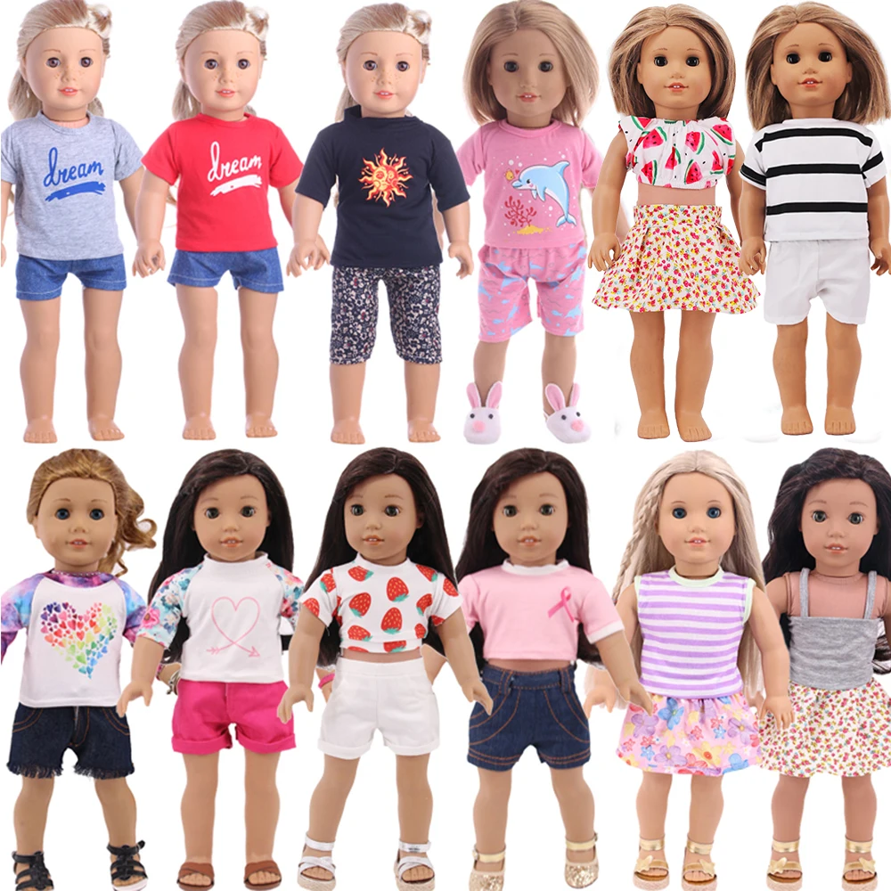 New Doll Pajamas 13 Styles Clothes Accessories Fit 18 Inch American&43 CM Born Baby Generation,Russian DIY Birthday Girl's Gift