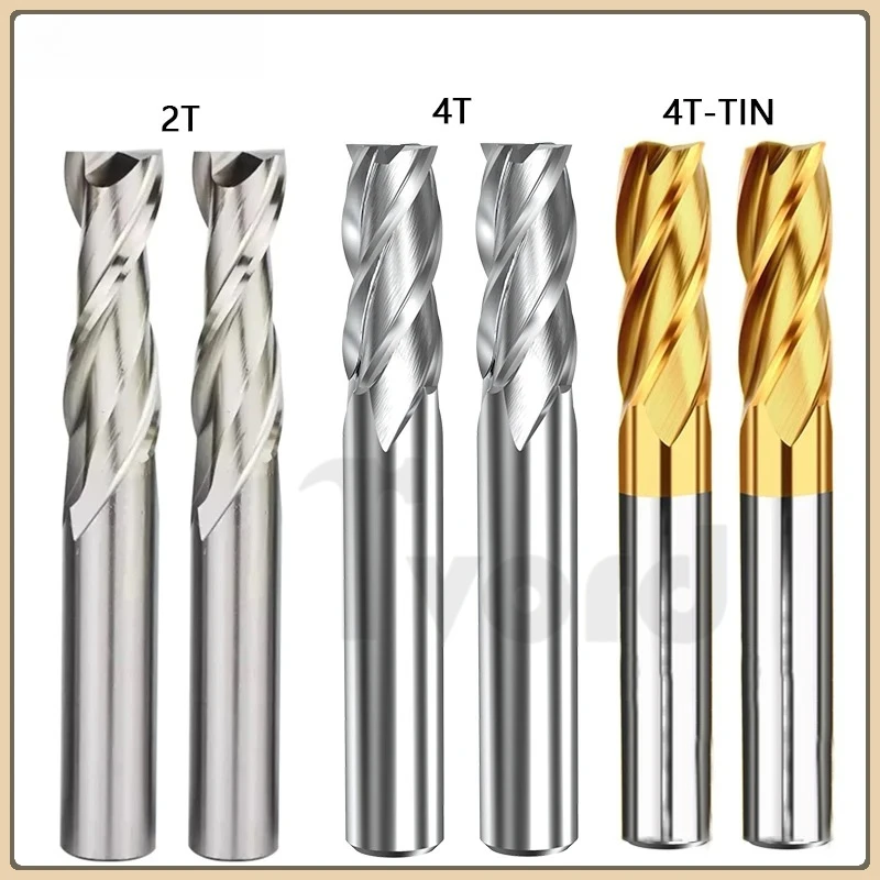 

Фреза концевая HSS плоская 4T, 2-4 зуба, для ЧПУ, 1-32 мм, с TiN-покрытием, из быстрорежущей стали, для резки алюминия и металла