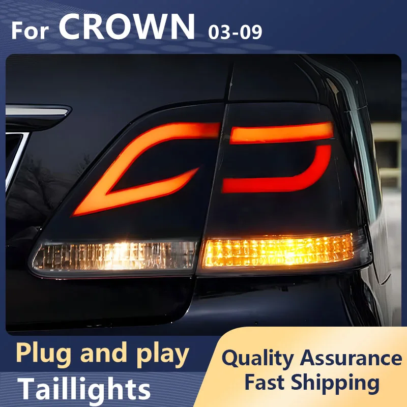 Car Styling Taillights For Toyota Crown 2003-2009 LED Day Running Lights Turn Signal Light Brake Reversing Tail Lamp Accessaries