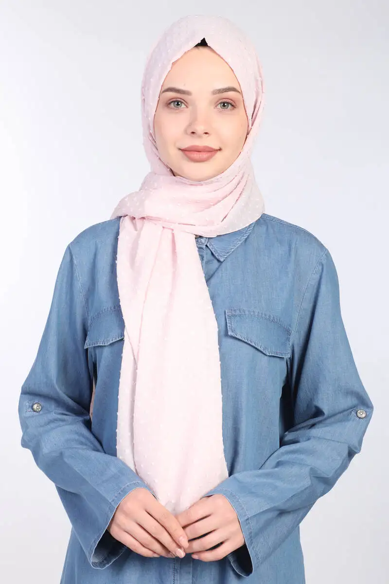 Miray Pıtpıt Chiffon Shawl Loose Powder