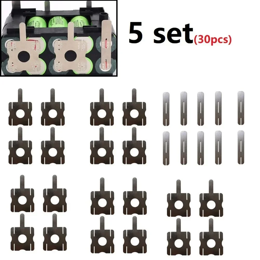 5 Set Piastre di nichel per saldatura a punti Foglio di nichel per placcatura batteria per Makitas-Fogli di strisce di cinturino in acciaio placcato