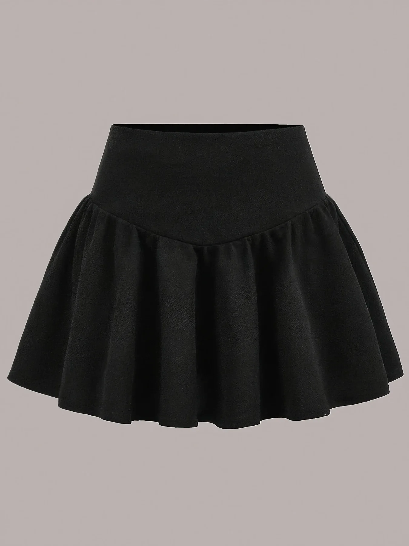 Trendiger 1-teiliger Freizeitrock für Mädchen, schwarzer A-Linien-Rock mit hoher Taille und Rüschen für Kinder, zum Tanzen, für Street-Fotoshootings – Detail 3