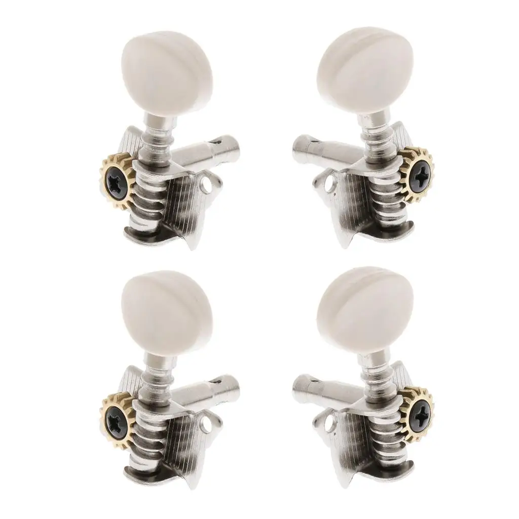 Metal Ukulele Tuning Pegs 4 String Opened Gear Tuners Keys for Ukulele Accessories and Acoustic Guitar
