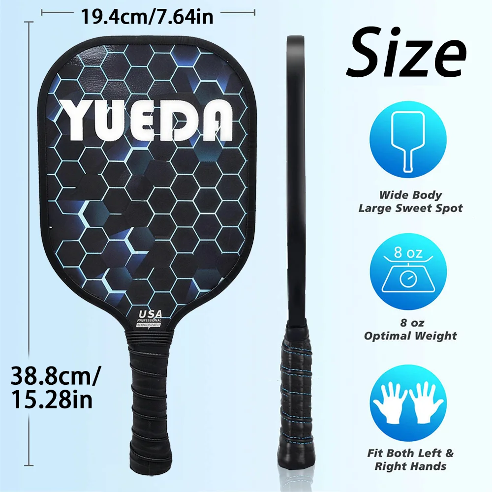 Joyful Sport Pickleball Paddle Professional Wooden Set With 4 Pickleballs For Adult Beginner Indoor Outdoor Training Competition