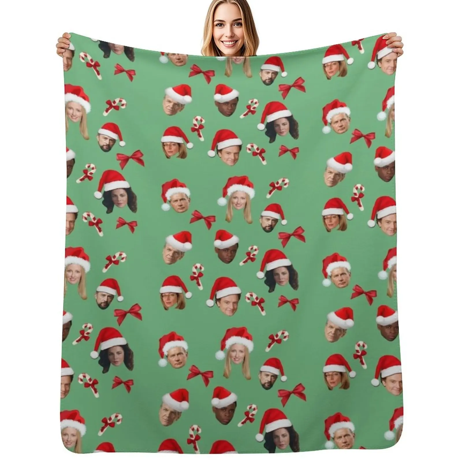 

West wing christmas pattern Throw Blanket Bed Fashionable Retros Multi-Purpose Winter beds Blankets