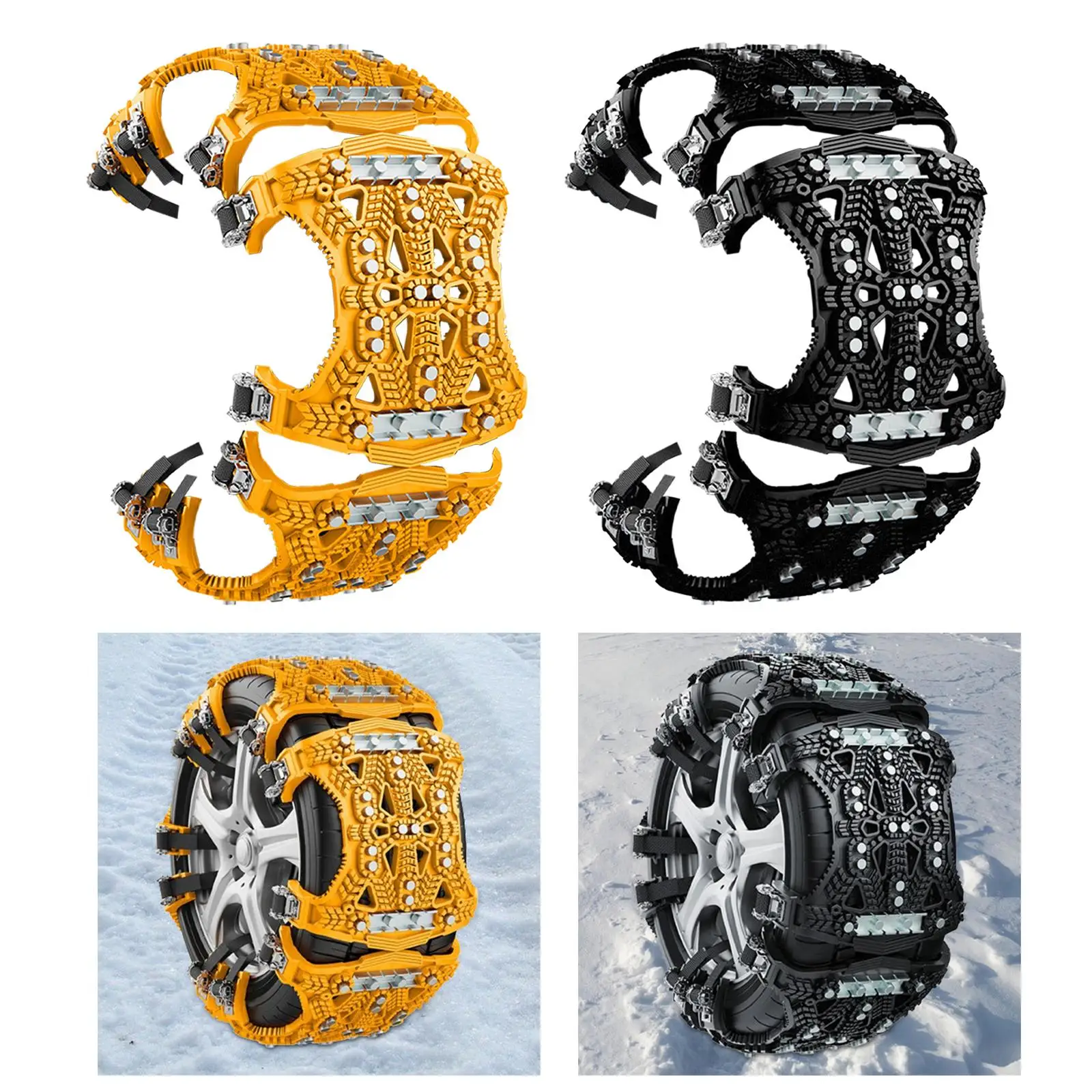 Vehicle Car Tyres Anti Slip Snow Chain Easily Mount Winter Security Chain Portable for SUV Trucks ATV Durable Lightweight