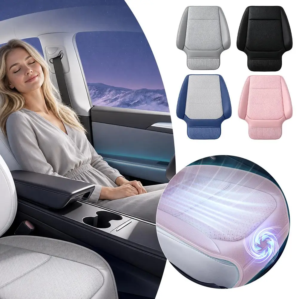 Summer Cooling Seat Cushion USB Powered Ventilated Fan PadAuto On/Off Breathable Ice Silk Car Seat Cover ﻿Car Accessories view 4