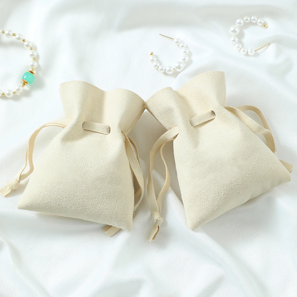 10pcs/lot Jewelry Packaging Pouches Organizer Wedding Christmas Party Candy Bag Present Suede Drawstring Gift Bag  Makeup Pouch