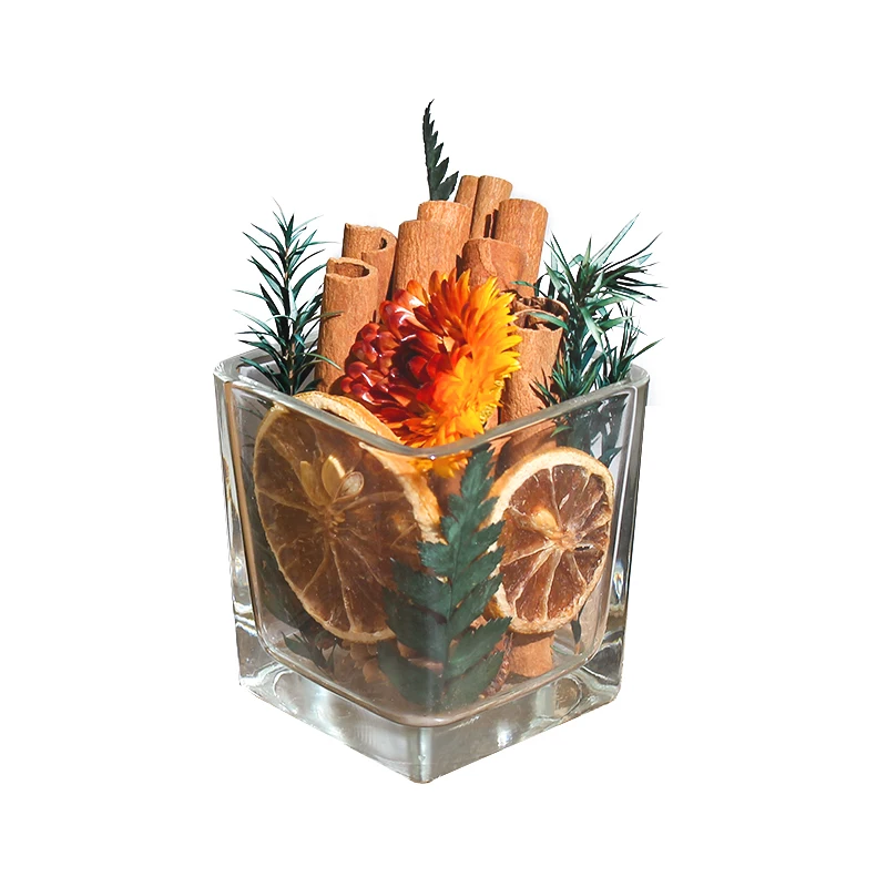 No-Flame Cinnamon Aromatherapy Cup Handmade DIY Dried Flower Material Decorative Ornaments Home Decoration Living Room Decor
