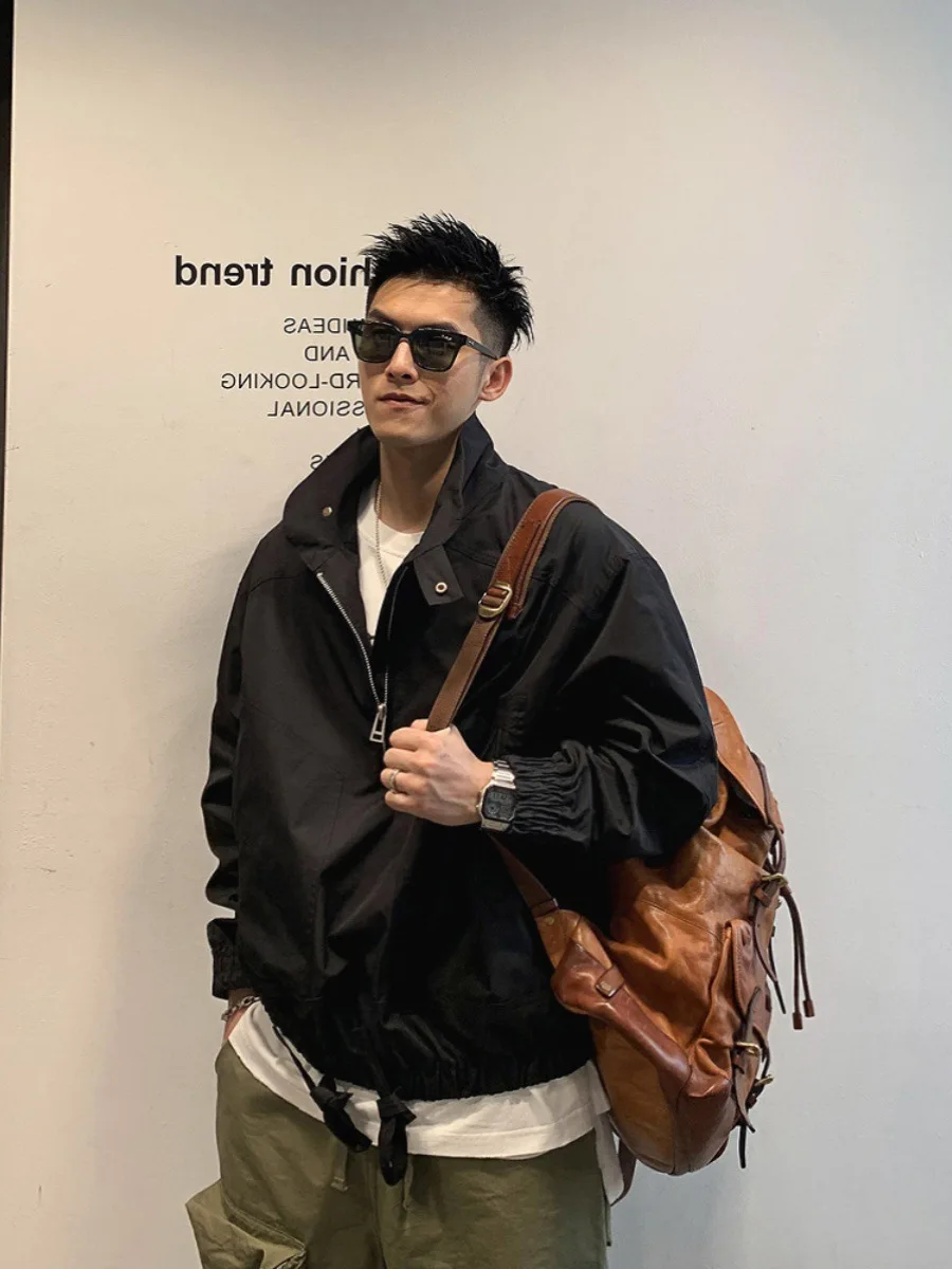 

Мужская джинсовая куртка в винтажном стиле для осени, повседневная, модная, уличная, синяя, для активного отдыха, молодежная, крутая, от известных брендов