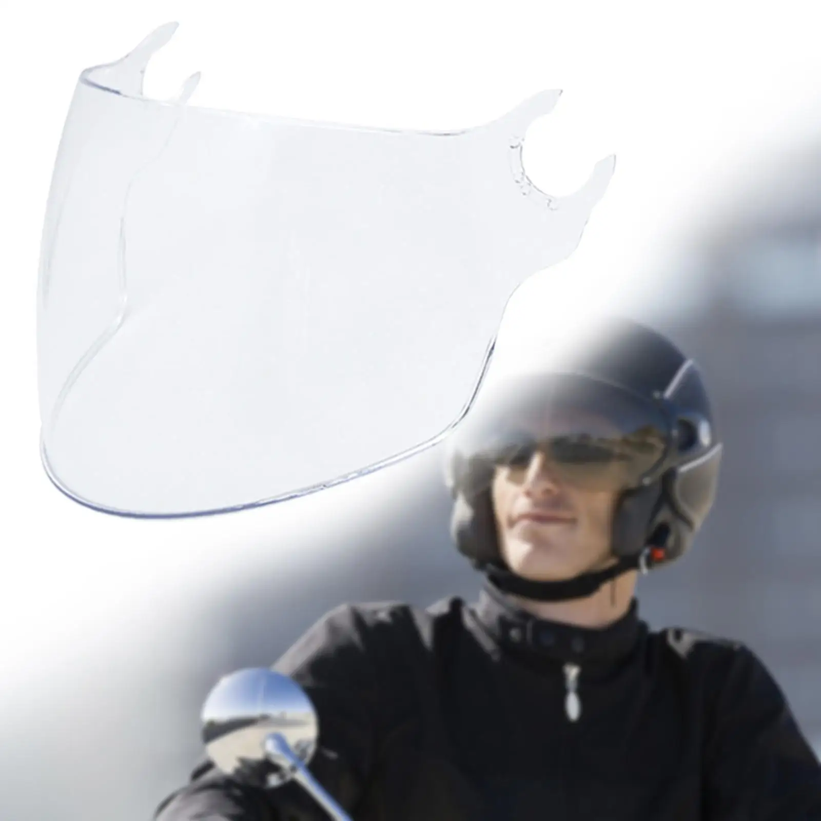 Caschi per PC trasparenti Visiera per lenti Accessorio per casco da motociclista di ricambio Protezione solare per la guida all'aperto