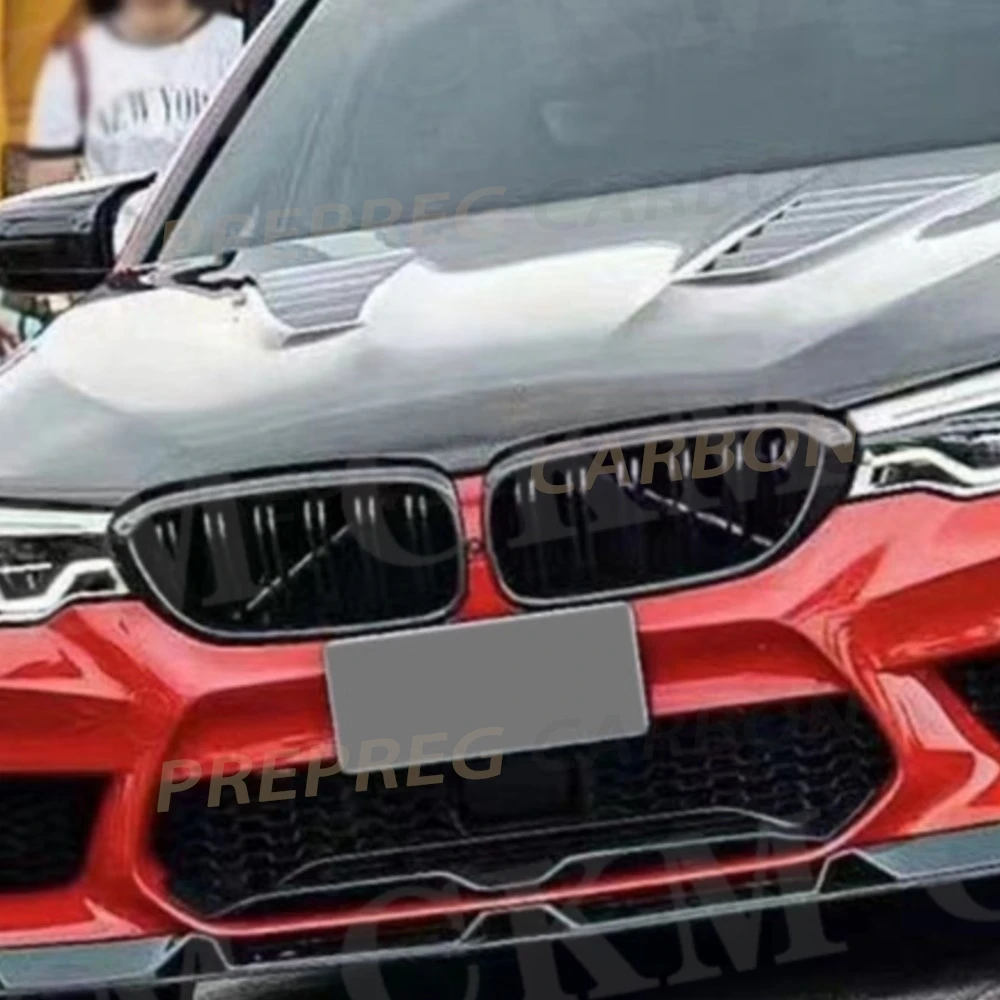 

Карбоновые сплиттеры переднего бампера для BMW 5 серии F90 M5 2017-2021+ из FRP, накладки на бампер, сплиттеры переднего бампера