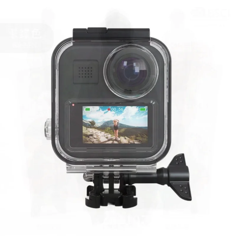 Панорамная спортивная камера GoPro MAX, водонепроницаемый защитный чехол, корпус для дайвинга с сенсорной рамкой, прозрачный подводный чехол для ПК