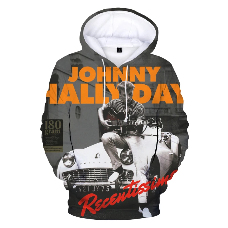 

New Johnny Hallyday Hoodies France Rock Singer 3D Printed Sweatshirt Men Women Casual Hoodie Oversized Hip Hop Pullovers Coat