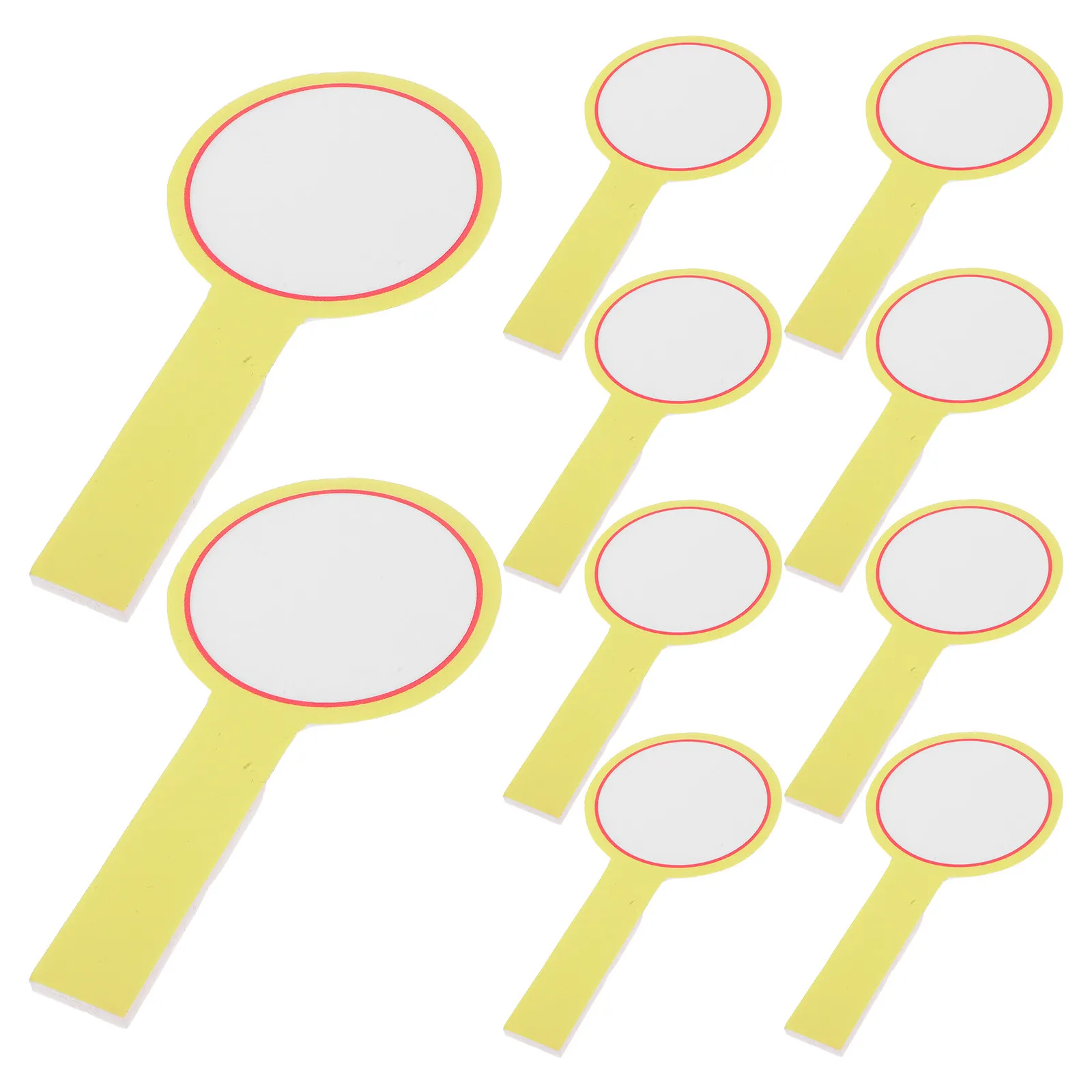

10Pcs Dry Erase Answer Paddles Handheld Whiteboard Boards Portable Reusable Classroom Voting Scoring Paddles for Teachers
