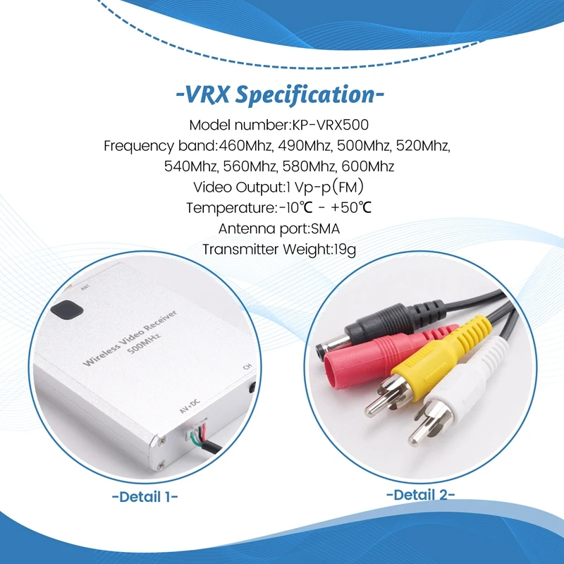 3CGRO-520Mhz 20Km FPV Video Transmitter 2W 8 Channels Analog Wireless Transmission