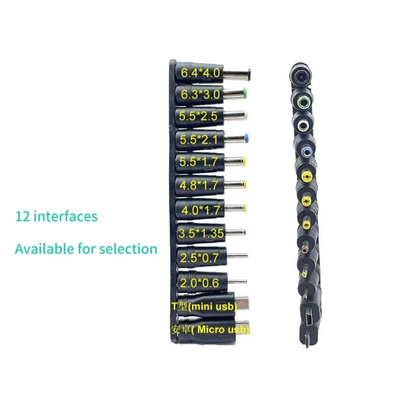 Универсальный шнур питания USB-5V DC5,5x2,1 мм, зарядный кабель с 12 сменными адаптерами Micro USB Mini USB