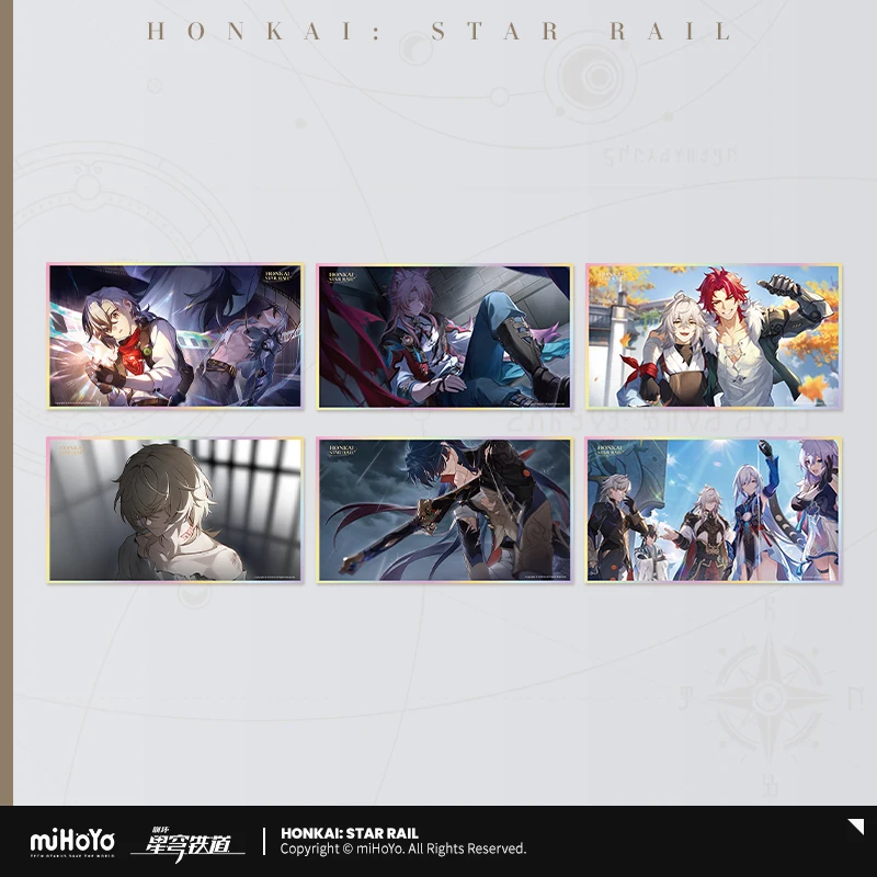 

Honkai Star Rail Official miHoYo Original Authentic Colored Paper PostcardsYNTXDHY series Jiaoqiu Board AventurineCosplay Gift