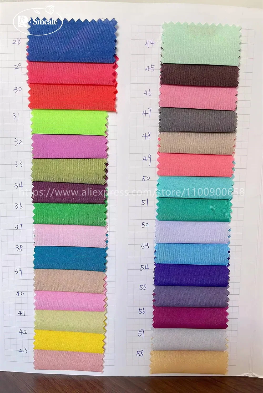 High Density Luxurious Silk Lining Fabric. for Clothes, 119 Colors Matte Rich Silk Lining Fabric, Wedding Dress, Special Lining