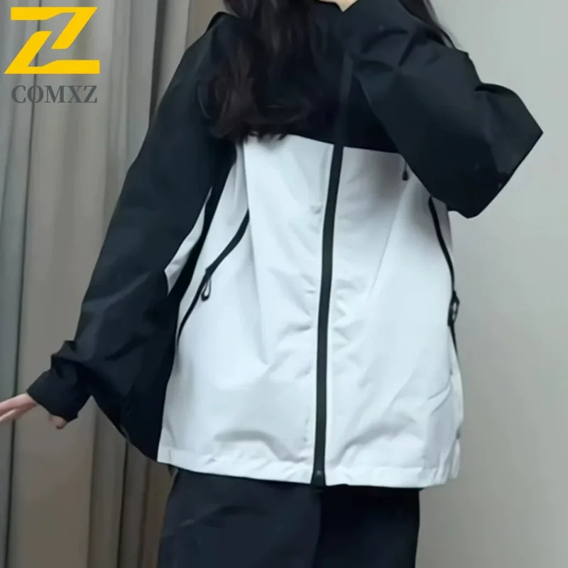 

COMXZ Роскошная мужская куртка для отдыха со съемным капюшоном, легкое пальто для альпинизма, дорожная осенняя одежда для кемпинга