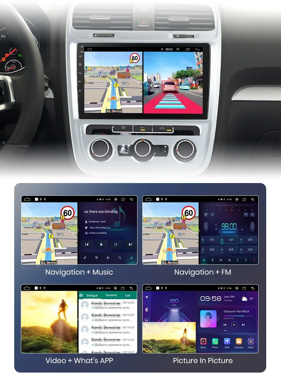 Junsun drahtlose carplay android auto radio für volkswagen scirocco 2015car intelligente systeme rds bt dsp 2 din autoradio – Detail 21