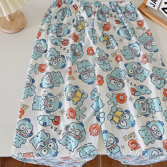 Cartoon Hangyodon Pom Pom Purin Large Pajama Pants Cute Print Pochacco Student Can Be Worn Externally Leisure Time Pajama Pants