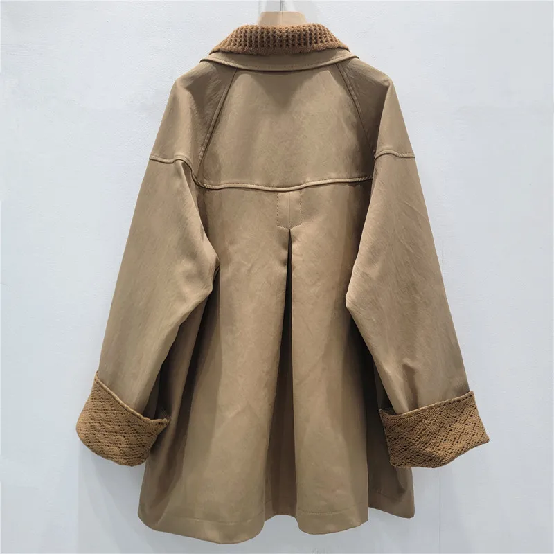 SuperAen-معطف نسائي فضفاض أنيق ، سترة متخصصة راقية ، صناعة ثقيلة ، موضة جديدة ، خريف #4