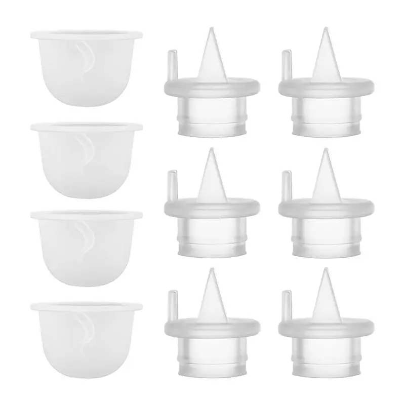 AEE2-6Pcs Duckbill Valves And 4Pcs Silicone Diaphragm For Zomee Z1/Z2/Babybuddha/NCVI 8782/8780/Motif Twist Breast Pump