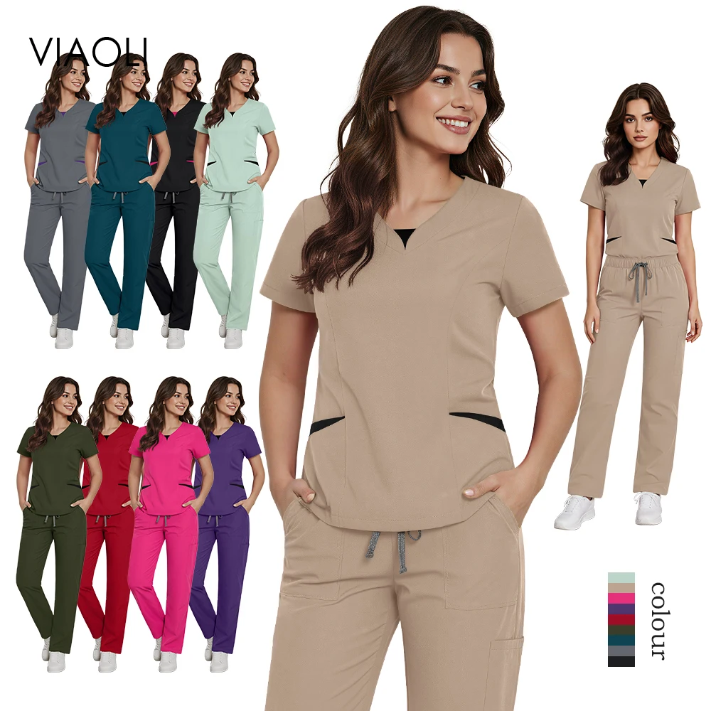 conjunto-de-uniforme-medico-respiravel-multicolorido-para-clinicas-odontologicas-enfermagem-veterinaria-e-hospitalar-blusa-e-calca