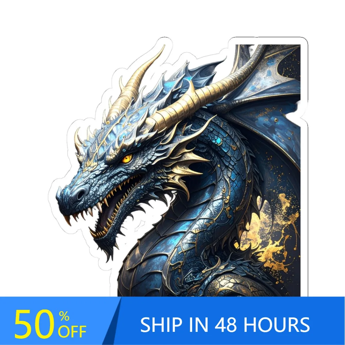 

Dragon Kiss-Cut Sticker-Mythical Creature Unique Bumper Camper Van Laptop Walls Waterproof Vinyl Decal Sticker Aesthetic