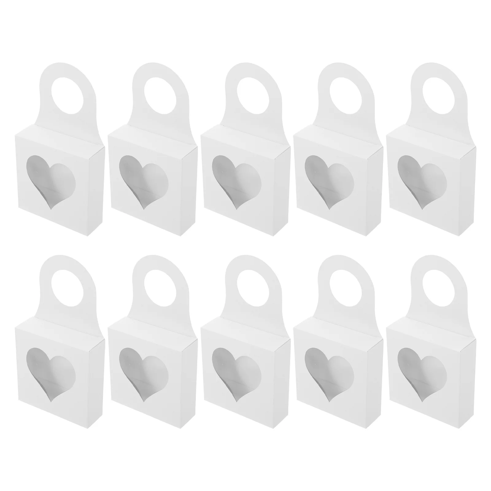 

25Pcs Wine Bottle Hanger Boxes Paper Gift Boxes Heart Window Decorative Storage Box for Jewelry Gift Storage Case