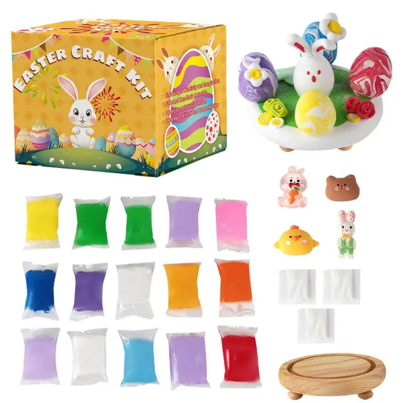 

Easter Egg Air Dry Clay Kit Easter Air Dry Clay Crafts For Beginners Spring Season Decoration Parent-Child Interaction Art For
