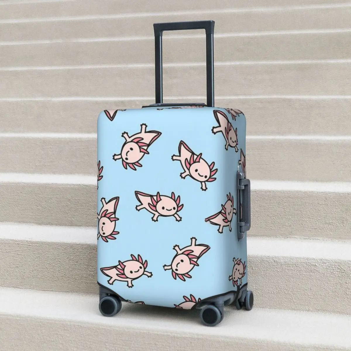 

Axolotl Suitcase Cover Protection Elastic Travel Luggage Protector Covers for 18-32 Inch