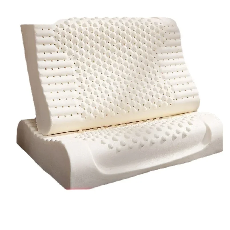 93% Thai Natural Latex Pillow Neck Pillow Cervical Spine Home Adult Student Latex Core