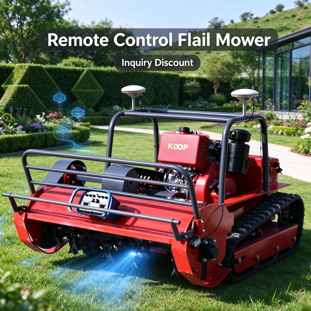 Customized Remote Control Flail Mower GPS for breeding sheep pasture, wild slope shrub and weed shredding for sheep grazing land