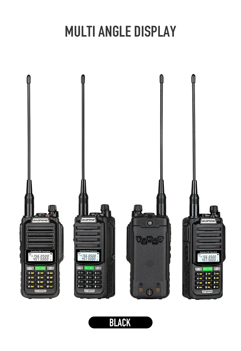 2024 New Arrive 15W BaoFeng UV-98RRO  Two Way Radio With 22CM Long Antenna  VHF UHF Portable Cb Radio Waterproof Walkie Talkie