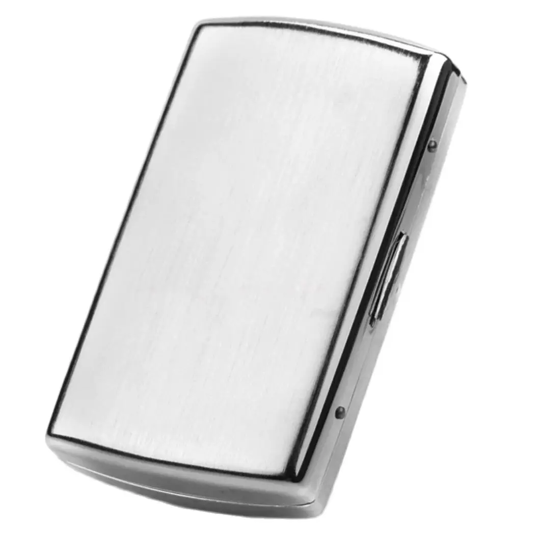 Mini Portable Stainless Steel Cigarette Case for Men and Women 12Pcs * 80mm Length Box