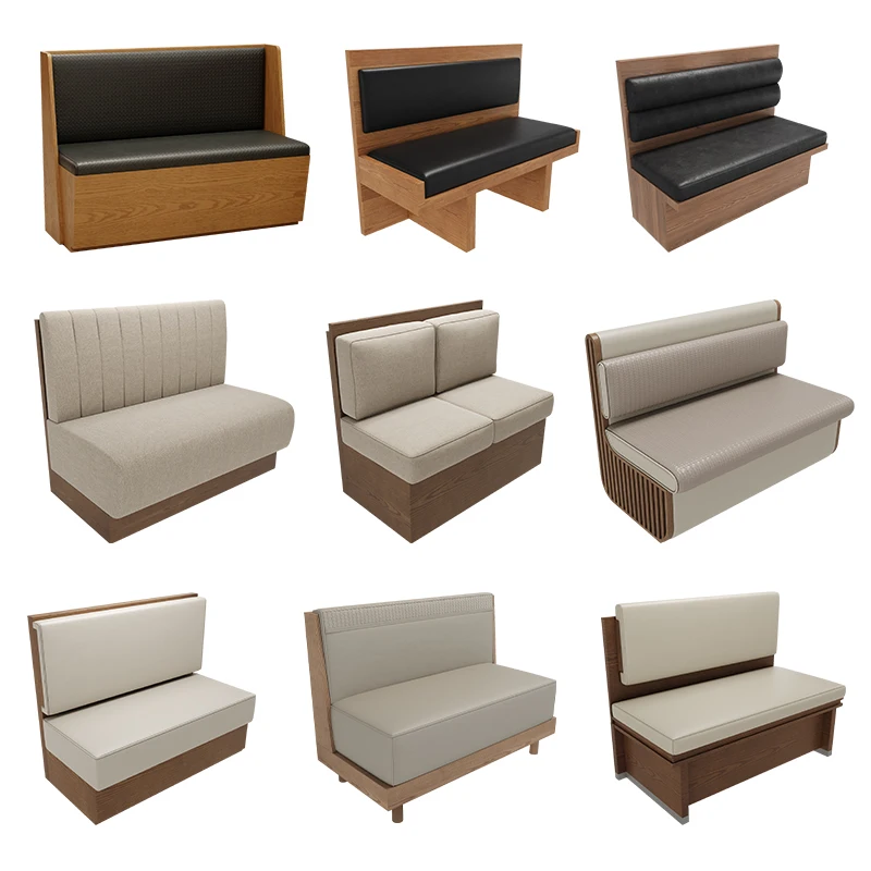 custom.Customized Modern Commercial Restaurant & Coffee Shop Dining Wooden Booth Sofa Seating Set