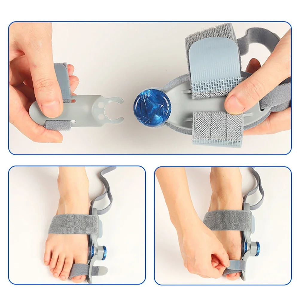 Adjustable Hallux Valgus Big Toe Corrector Orthopedic Bunion Corrector Splint Toe Separator Splint Straightener Foot Care