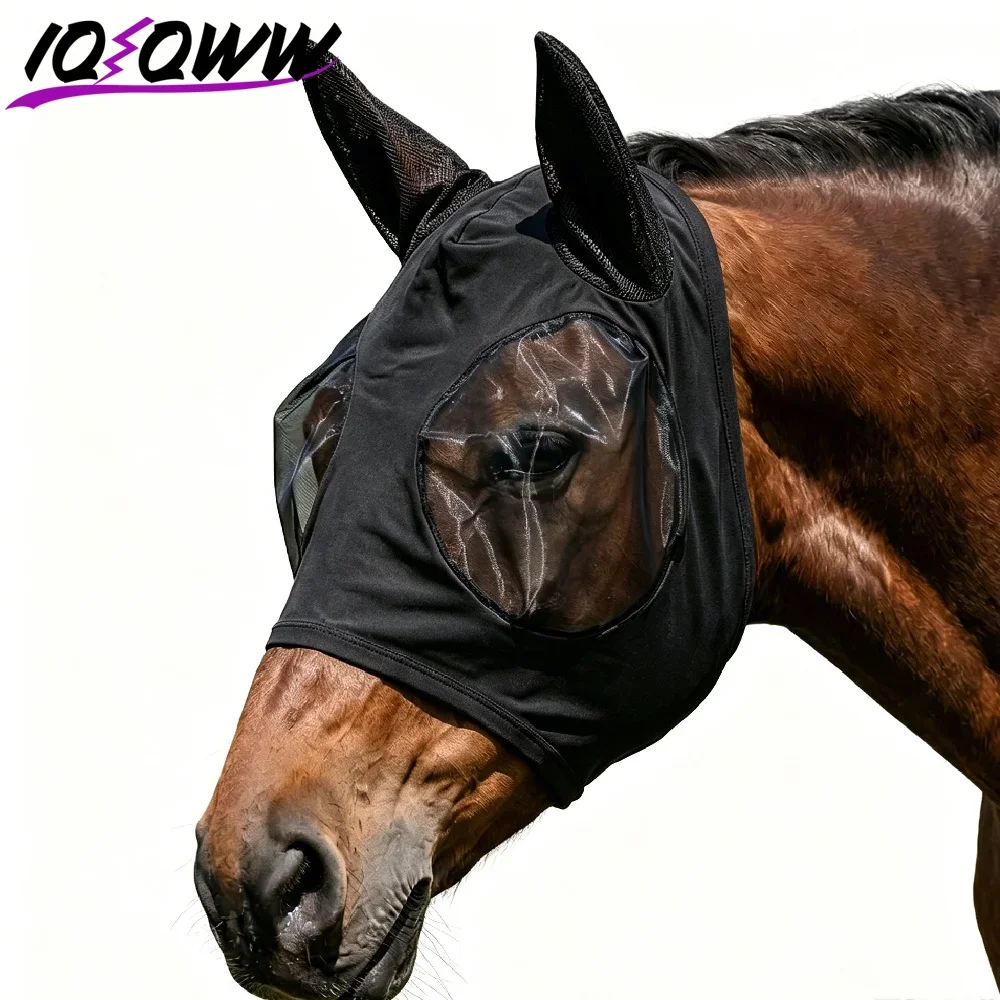 Horse Bit Face Mask Anti-Mosquito Insect Bite Protection Headwear for Equestrian Use